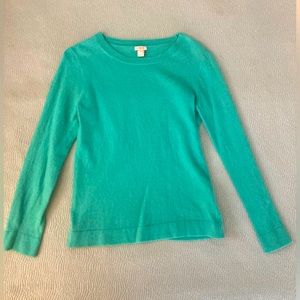 J. Crew Aqua Crew Neck Sweater